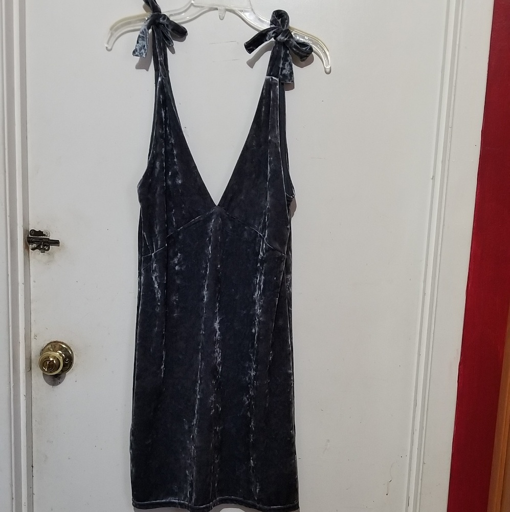 Velvet gray dress